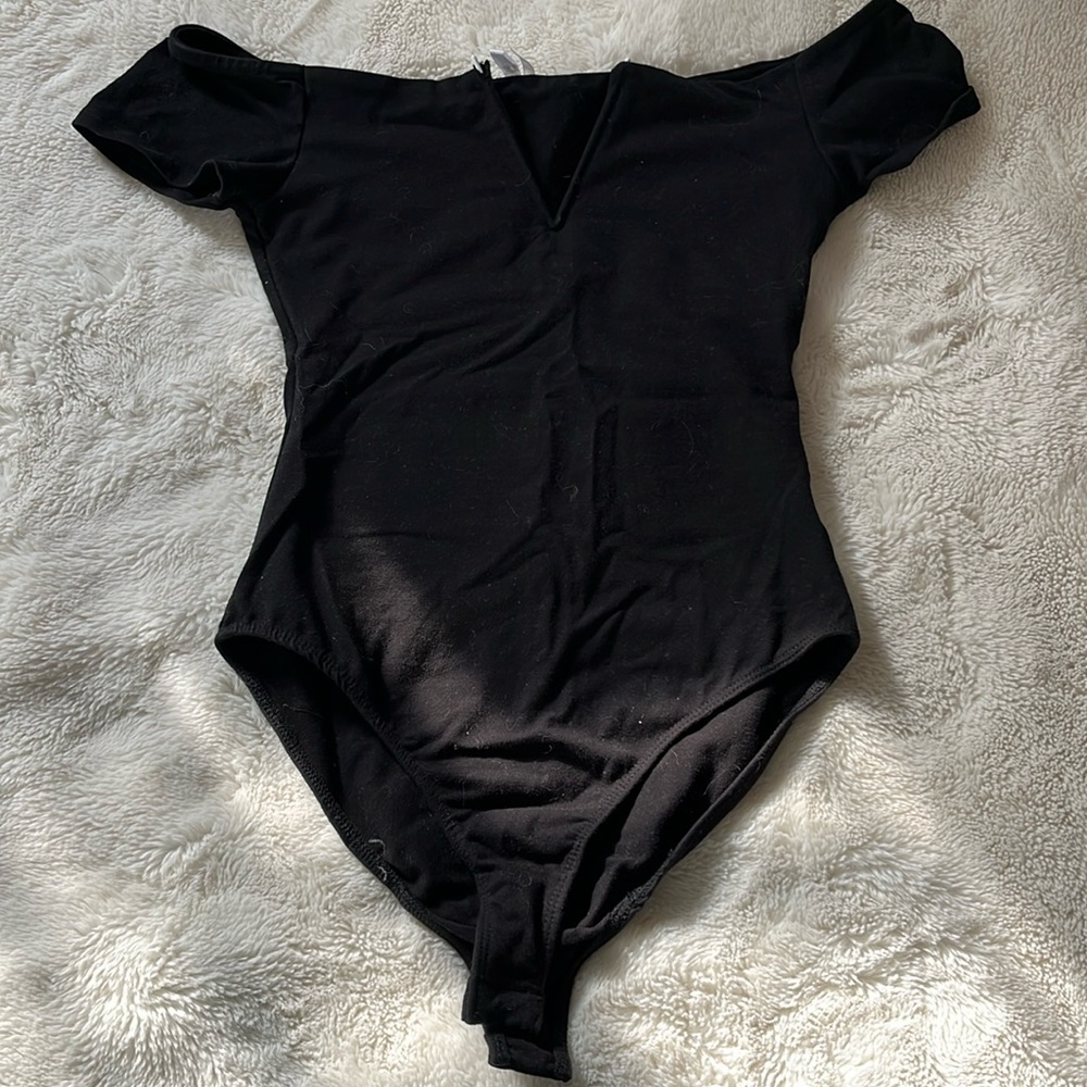 Out From Under UrbanOutfitters Black Off the Shoulder Bodysuit